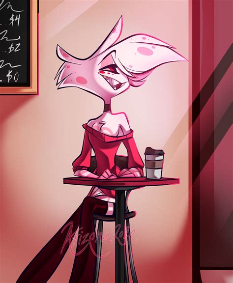 Coffee Shop Angel Dust : r/HazbinHotel