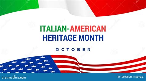 Italian American Heritage Month. Vector Web Banner, Card, Poster for ...