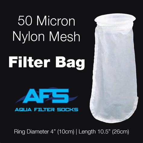 AFS Filter Sock Nylon Mesh 50 Microns (Fits Red Sea Reefer) - Aqua Filter Socks Marine ...