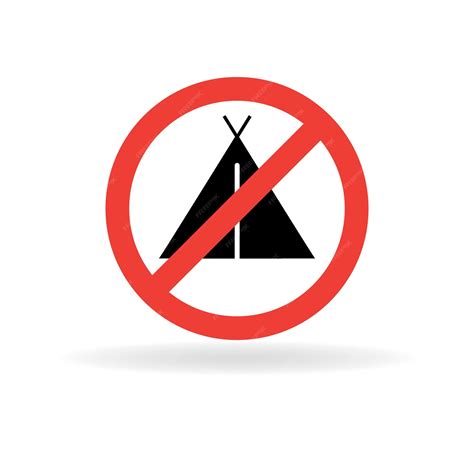 Premium Vector | No camping sign