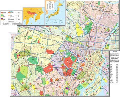 Detailed City Map Tokyo • Mapsof.net