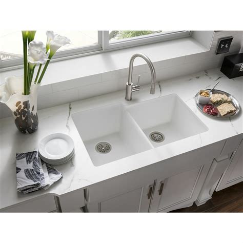 Elkay Quartz Classic 33" x 20.5" Double Bowl Undermount Kitchen Sink | Wayfair