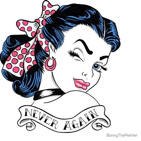 "Never Again Tattoo" Stickers by BunnyThePainter | Redbubble