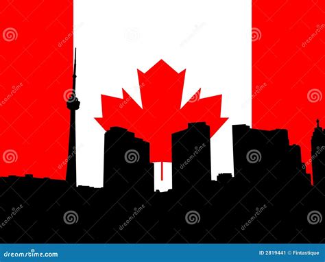 Toronto With Flag Stock Image - Image: 2819441