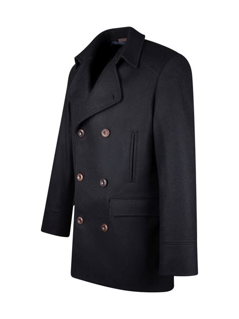 Caban Coat | Melton Wool | Black