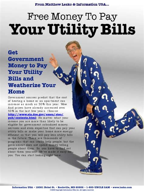 Matthew Lesko Free Money To Pay Your Utility Bills | PDF | Nature | Business