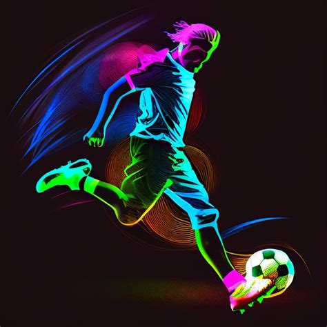 Free Neon Soccer Ball Player