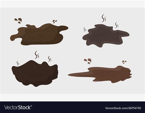 Mud puddle splash clipart Royalty Free Vector Image