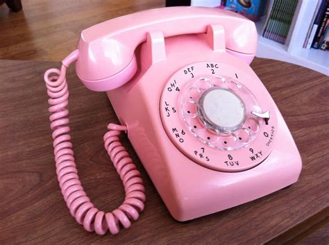 Vintage PINK WESTERN ELECTRIC 500 C/D Office Deskset Rotary Telephone ...