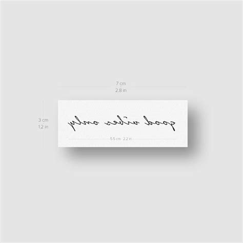 Good Vibes Only Temporary Tattoo (Set of 3) – Small Tattoos