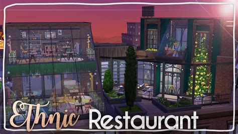 Ethnic Restaurant & Café ~ The Sims 4 Speed Build - YouTube