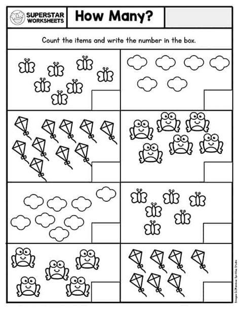 Kindergarten Counting Worksheets | Teach Math Skills to Your Child