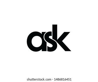 Ask Original Monogram Logo Design Stock Illustration 1486816451 | Shutterstock