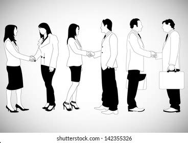 Business People Shaking Hands Stock Vector (Royalty Free) 142355326 ...