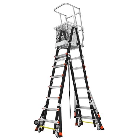 Little Giant Ladders Adjustable Safety Cage M8 Fiberglass 14-ft Type ...