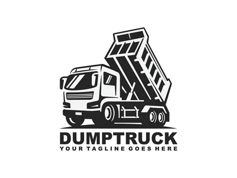 Dump truck logo design vector 8786771 Vector Art at Vecteezy