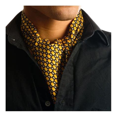 Yellow & Black Checked Casual Cravat from Ties Planet UK