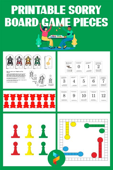 Sorry Board Game Pieces - 10 Free PDF Printables | Printablee