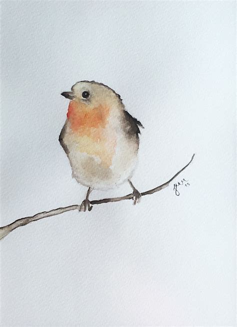 Little Bird Watercolor, Painting by Julia Martinez | Artmajeur