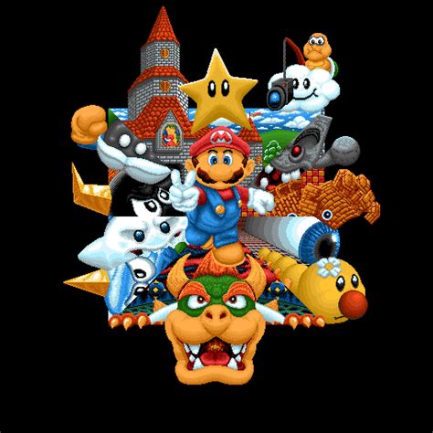 ArtStation - Super Mario 64 - Pixel Art