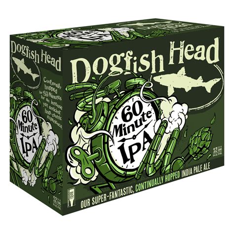 Dogfish Head 60 Minute IPA Beer 12 pack, 12 fl oz cans - Walmart.com ...