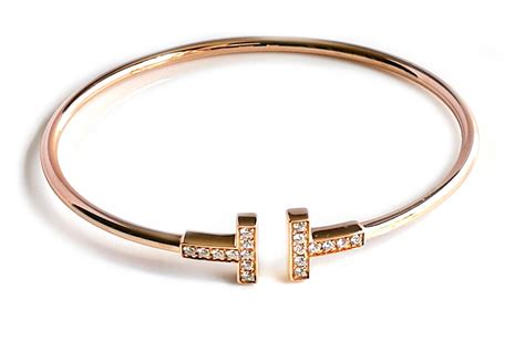 Tiffany & Co T Diamond Rose Gold Wire Bracelet Small 5.75in - Bloomsbury Manor Ltd