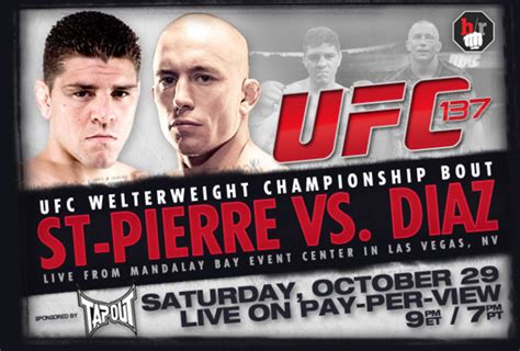 Georges St-Pierre VS Nick Diaz Official for UFC 137