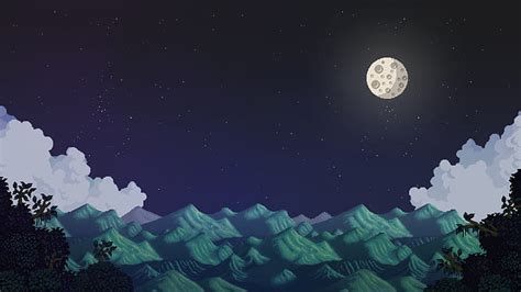 HD wallpaper: Stardew Valley, Moon, landscape, pixel art | Wallpaper Flare