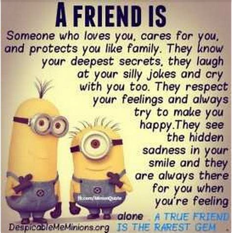 Minion Quote About Friendship | Despicable me quotes, Friends quotes, Friends quotes funny