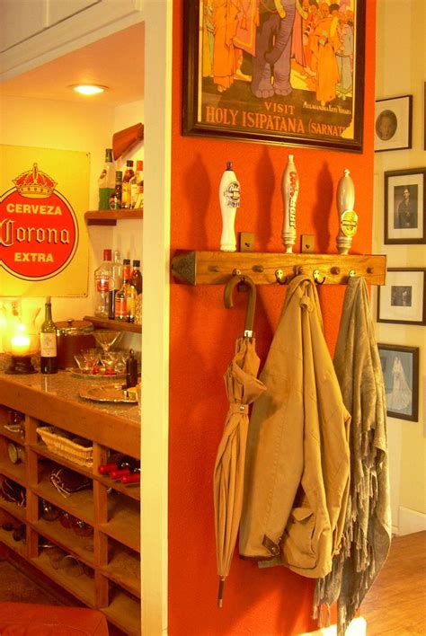 Coat rack made from vintage beer tap handles and architectural salvage. | Beer tap handles, Beer ...
