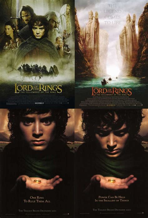 THE LORD OF THE RINGS FELLOWSHIP OF THE RING Poster Collection (Set Of 4) (SS2847-G1075/1062 ...