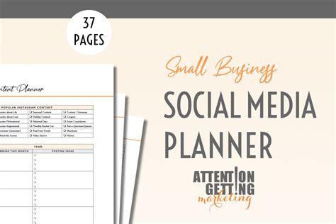 Social Media Marketing Plan Template - Attention Getting