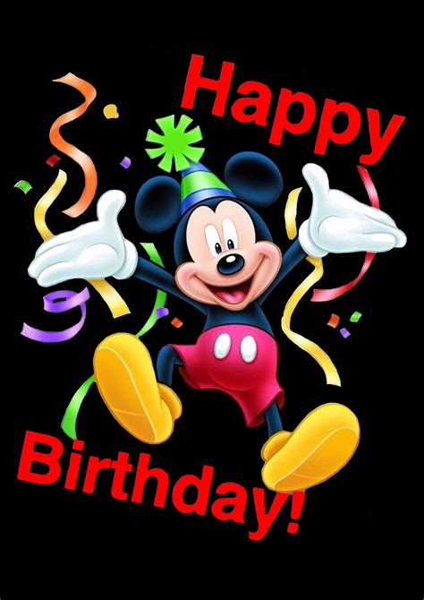 Mickey Mouse Happy Birthday Background