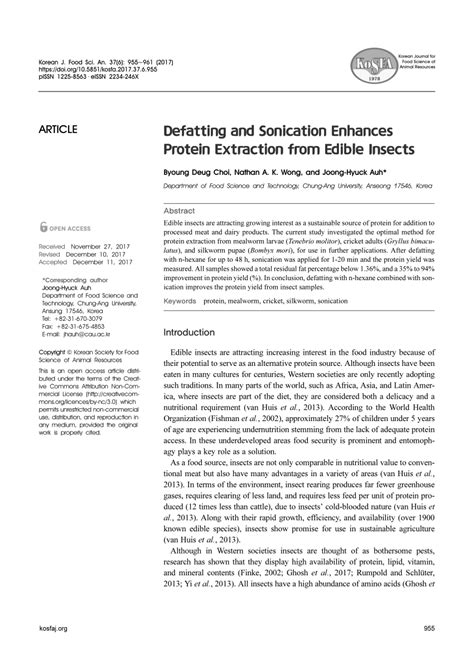 (PDF) Defatting and Sonication Enhances Protein Extraction from Edible ...