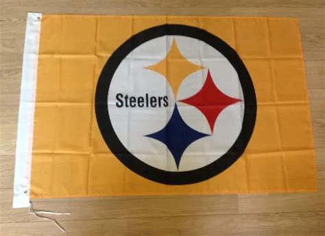 Pittsburgh Steelers Flag 3ft x 5ft Polyester NFL Pittsburgh Steelers Banner Flying Size No.4 144 ...