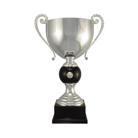 22 3/4″ Silver plated Italian trophy cup with coin inset – Martin Awards