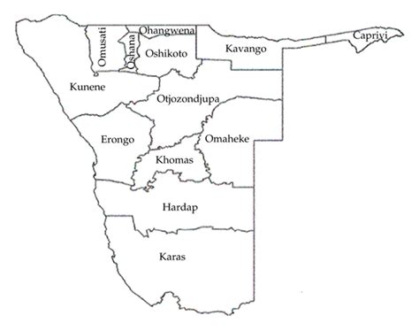 Map Of Namibia With Regions – The World Map