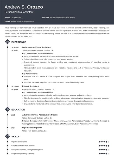 Virtual Assistant Resume Examples & Job Description