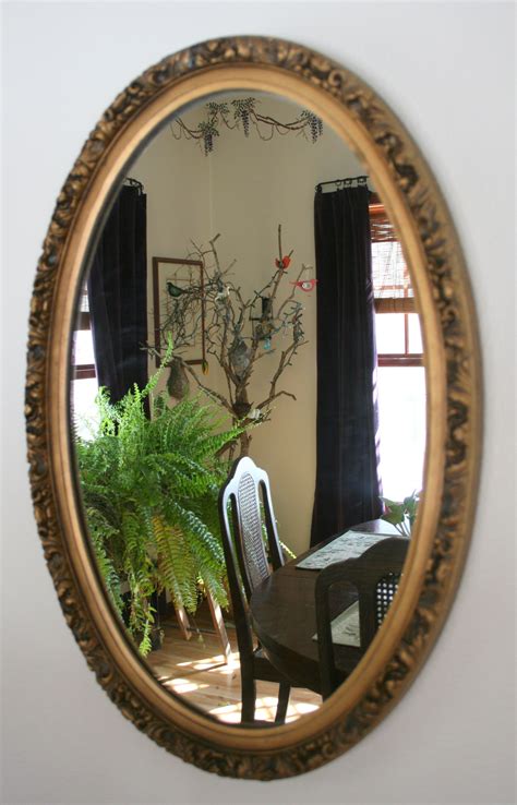 Lovely vintage gold-framed oval mirror | Wedding mirror, Oval mirror bathroom, Vintage mirror