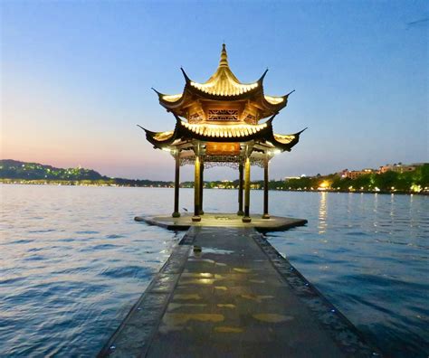 Sunset by the West Lake, Hangzhou, China was really something ...