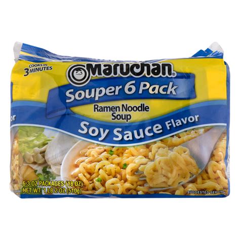 Save on Maruchan Ramen Noodle Soup Soy Sauce Flavor - 6 ct Order Online Delivery | Stop & Shop