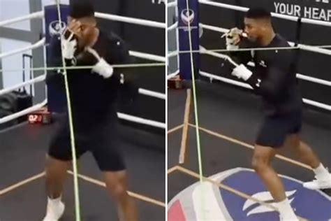 Watch Anthony Joshua in training for comeback fight as heavyweight star ...