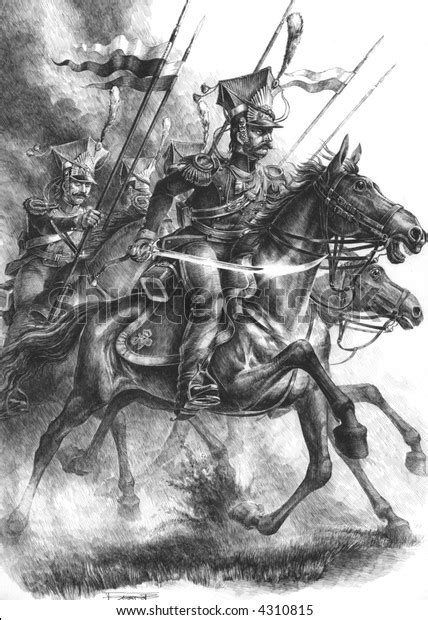 Polish Lancers Napoleonic Wars Stock Illustration 4310815