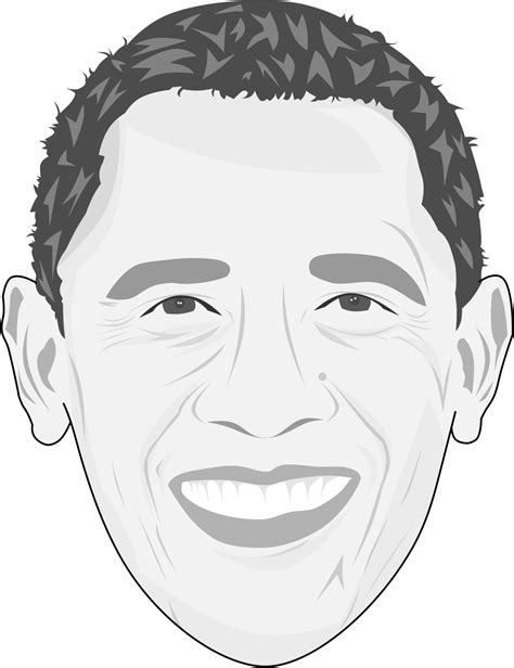 Obama Drawing Png Transparent - Original Size PNG Image - PNGJoy