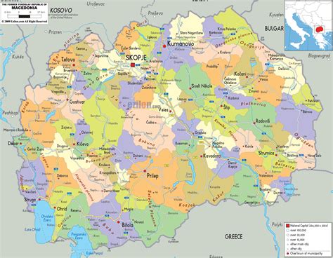 Detailed Political Map of Macedonia - Ezilon Maps