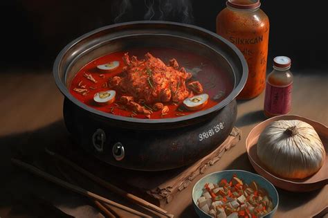 Premium AI Image | Kimchi stew pork and kimchi