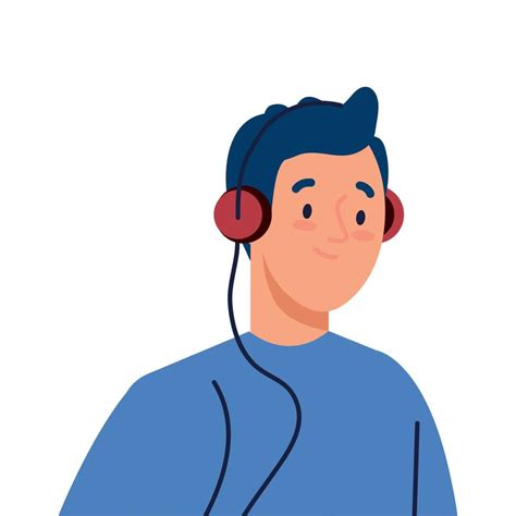 Man Wearing Headphones Vector Art, Icons, and Graphics for Free Download