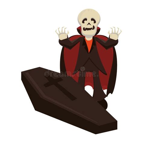 Funny Costume of Dracula Halloween Character Stock Vector ...