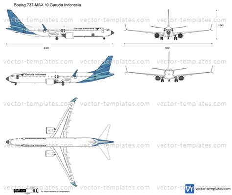 Templates - Modern airplanes - Boeing - Boeing 737-MAX 10 Garuda Indonesia