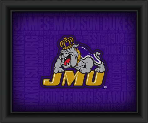 James Madison University "College Logo Plus Word Clouds" - 15 x 18 ...